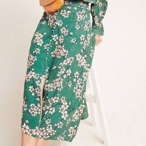 Anthropologie Kachel button front midi skirt